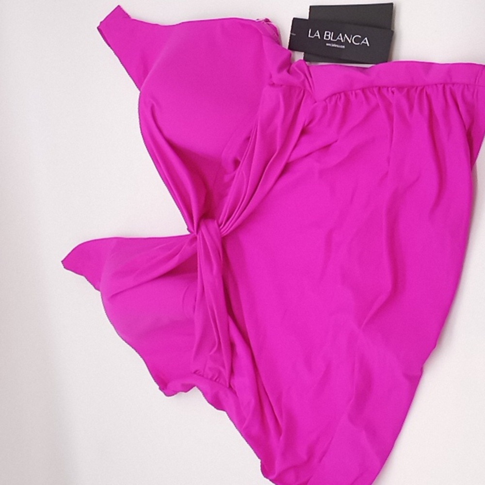 La Blanca Island Goddess Twist Tie Back Tankini Orchid 16